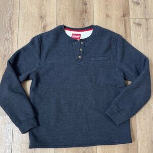 Coleman Gray Henley with Button Details